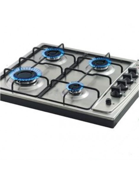 PLAQUE ENCASTRABLE LUXELL 4 FEUX LX-410B A GAZ INOX